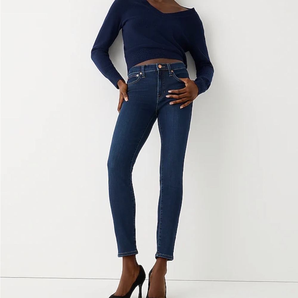 J Crew NWT high rise, dark wash, toothpick Jean